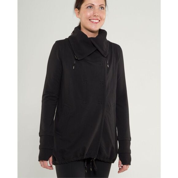 Lululemon Gratitude Wrap snap up jacket Black - Picture 4 of 14